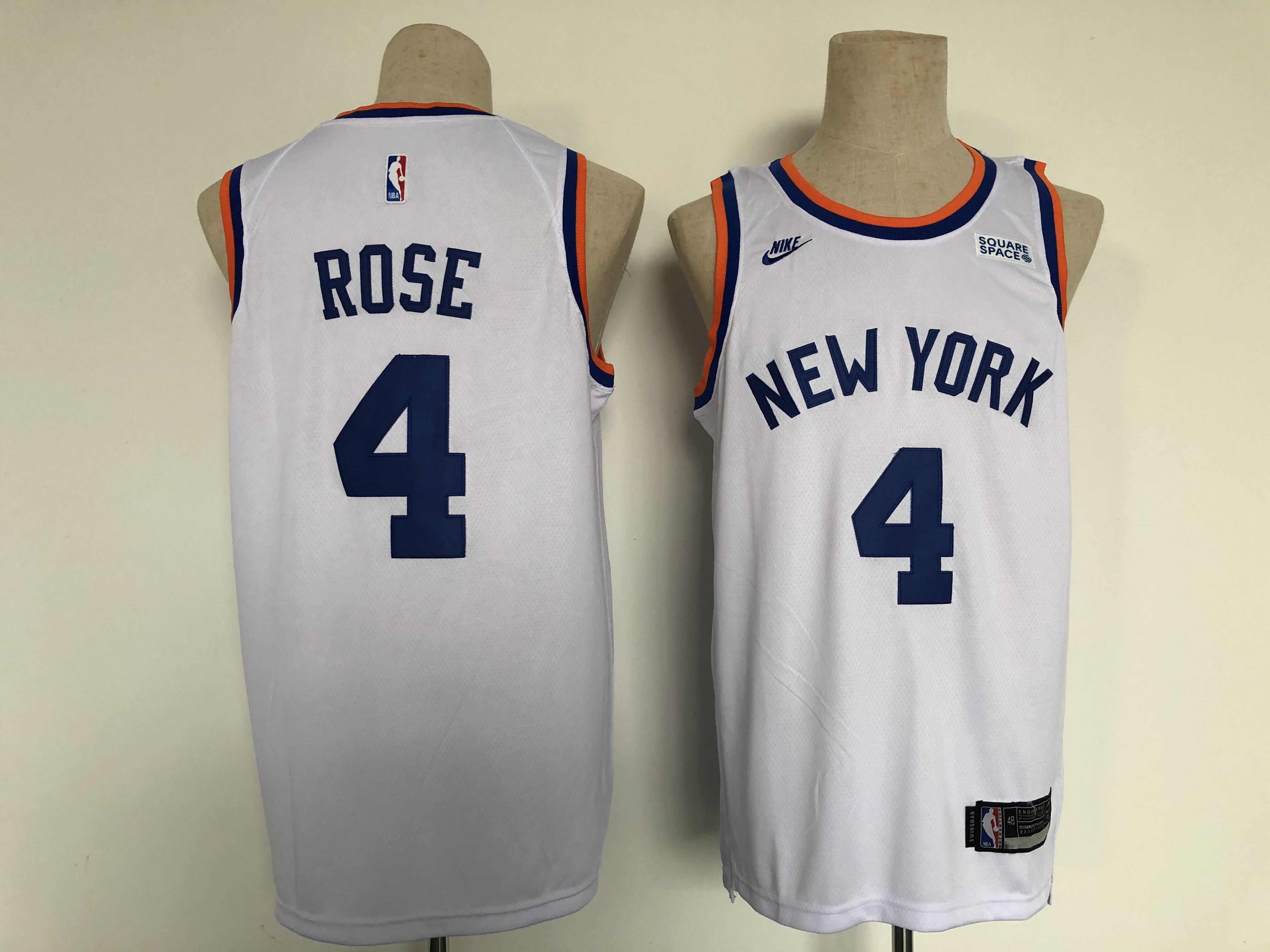 2022 Men New York Knicks 4 Rose White Nike city Edition NBA Jersey